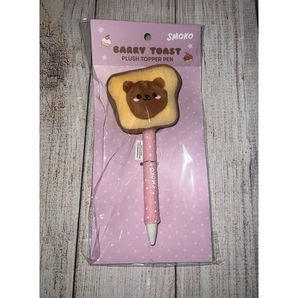 New Smoko Barry Toast Plush Topper Pen Teddy Bear - Picture 1 of 2